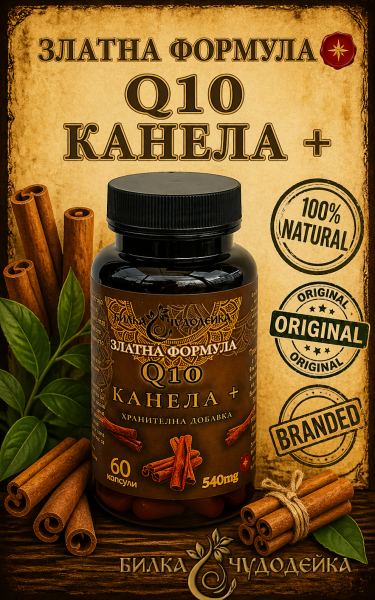 ЗЛАТНА ФОРМУЛА Q10 И КАНЕЛА /60 бр./